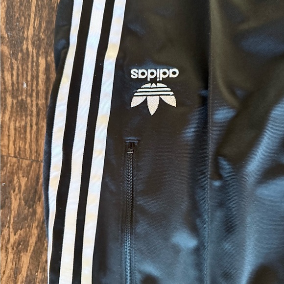 Adidas Black Joggers with White Stripes - Picture 2 of 3